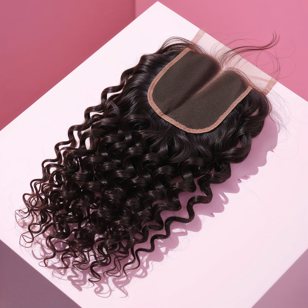 GLOSSY REMY Bombshell Curls Closure HD Lace 5x5