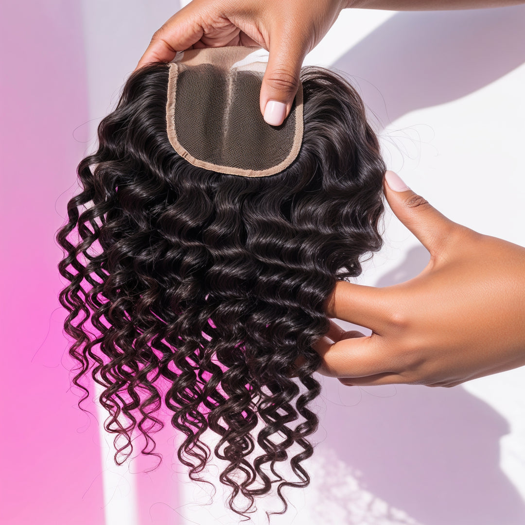 Raw Cambodian Curl Soufflé Lace Closure 5x5