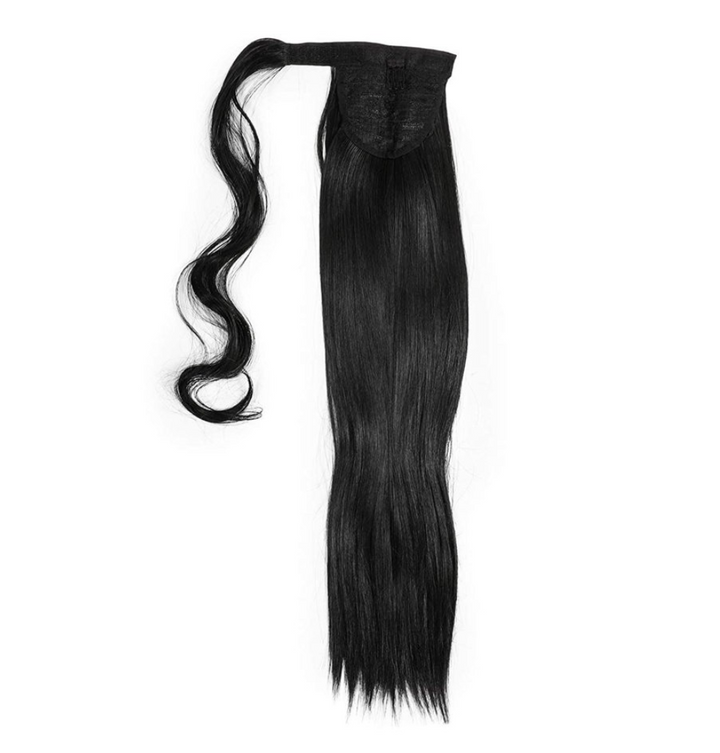 Silky Straight Ponytail Wrap Hair Extension - Glossyfinds