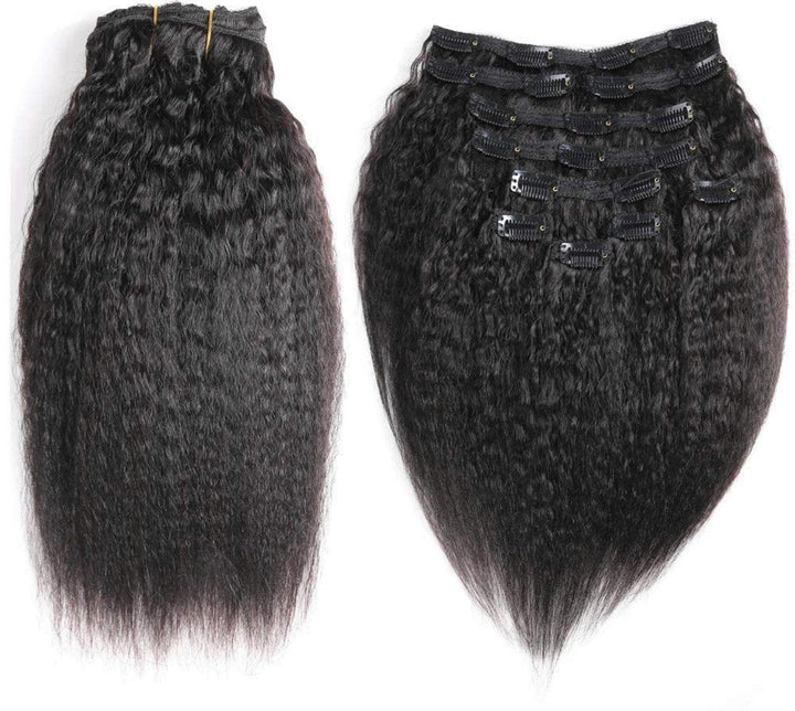 Raw Cambodian Le Kinky Straight Clip In Extensions - Glossyfinds